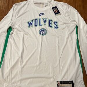 Minnesota Timberwolves Nike NBA Authentics Team Issue Warmup Shirt Men’s LT